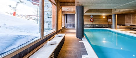 Indoor pool, a heated pool