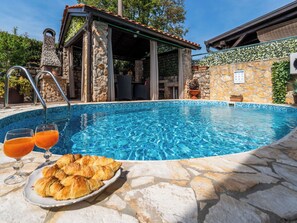 A heated pool