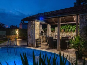 A heated pool