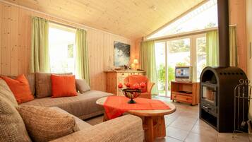 Televisie en een open haard