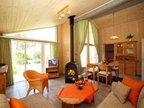 Fernseher, Kamin