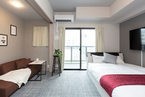 Standard Double Room | Blackout curtains, iron/ironing board, free WiFi, bed sheets - Residence Hotel Hakata Minoshima (Fukuoka)