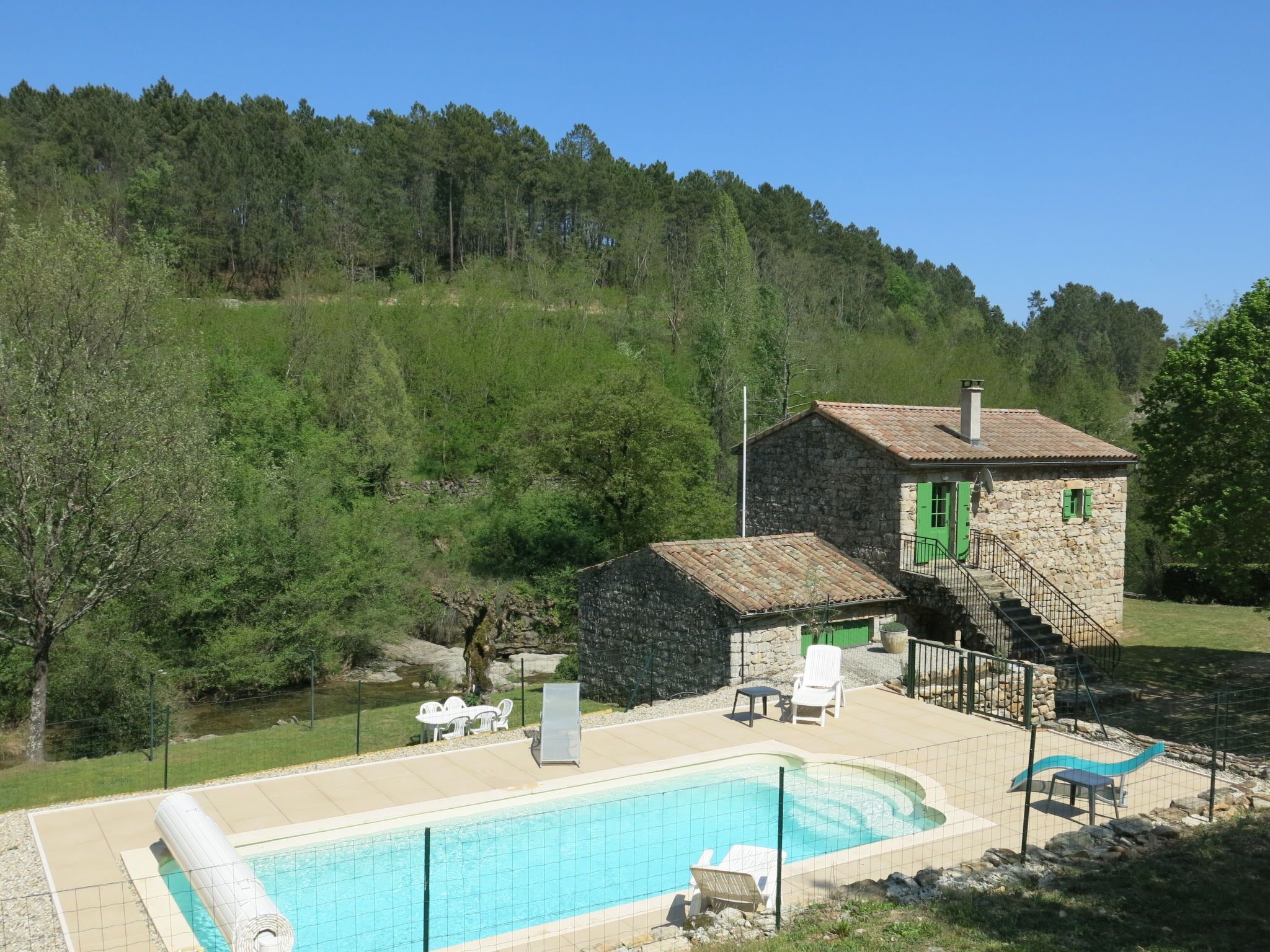 A heated pool