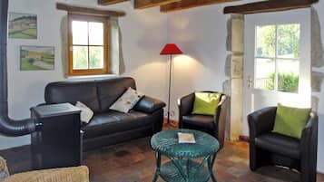 Télévision, cheminée, lecteur de DVD