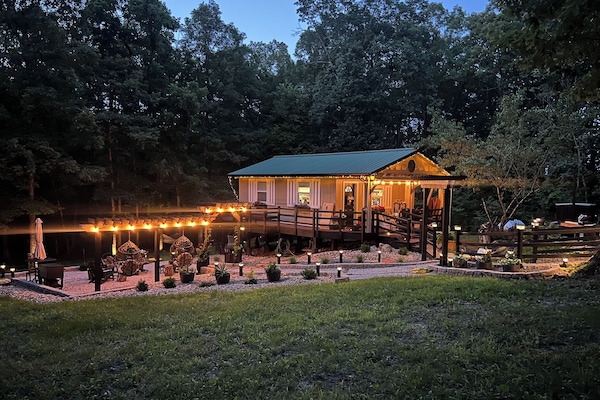 Welcome to the Arbor Cabin, nestled in the woods for your private retreat.
