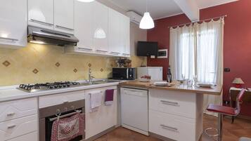 Fridge, oven, dishwasher, toaster