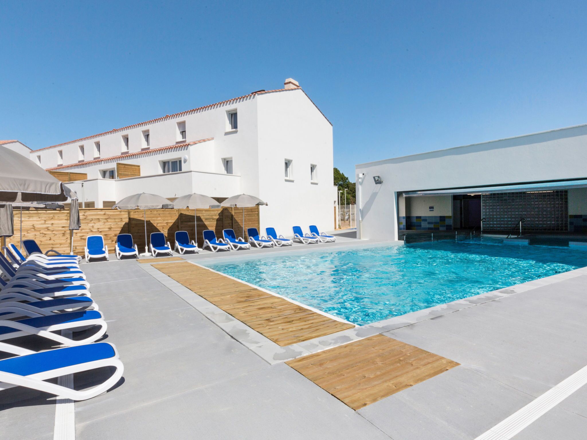 Indoor pool, a heated pool
