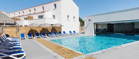 Indoor pool, a heated pool
