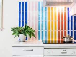 Fridge, microwave, dishwasher, toaster