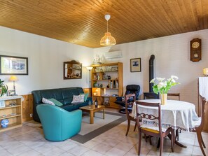 Fernseher, Kamin, DVD-Player