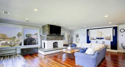 One-level waterfront home with beach and stunning views all the way to the Bay Bridge