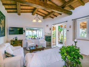 Televisión, chimenea