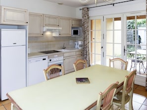 Fridge, microwave, dishwasher, highchair
