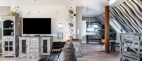 Fernseher, Kamin, Videospiele