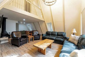 Smart TV, fireplace, video games, table football