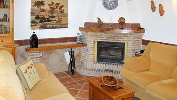 TV, fireplace, DVD player