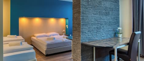 Superior Quadruple Room | Desk, laptop workspace, free WiFi, bed sheets