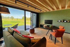 Una Smart TV, una chimenea