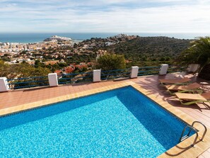 Enjoy a refreshing swim with a view of the coastal town from our rooftop pool.