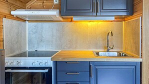 A compact kitchen with a stove, oven, sink, and cabinets. - Hardangerrorbu by Interhome (Tjoflot)
