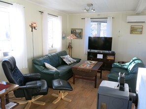 TV, caminetto, lettore DVD