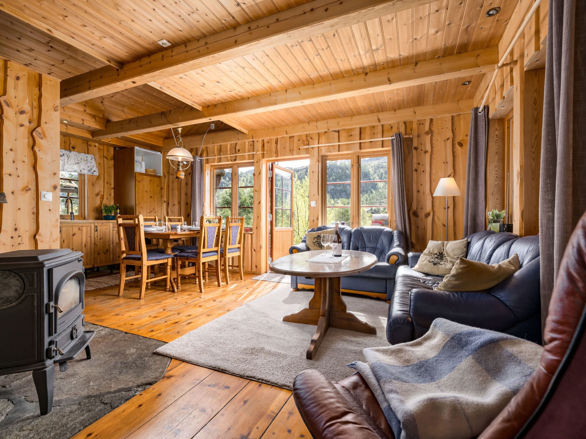 Una televisión, una chimenea, un reproductor de DVD