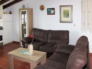 Televisión y chimenea 