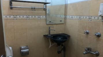 Shower, towels, soap