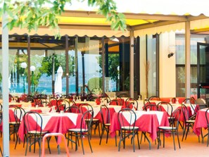 Outdoor banquet area