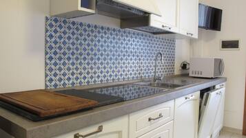 Fridge, microwave, dishwasher, toaster