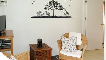 Een televisie en een dvd-speler