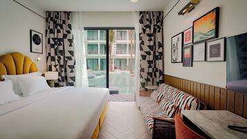 Superior Pool Access | In-room safe, iron/ironing board, free WiFi, bed sheets