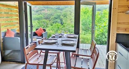 Chalet confortable 4 pers., terrasse, 2 chambres au camping de Coupeau