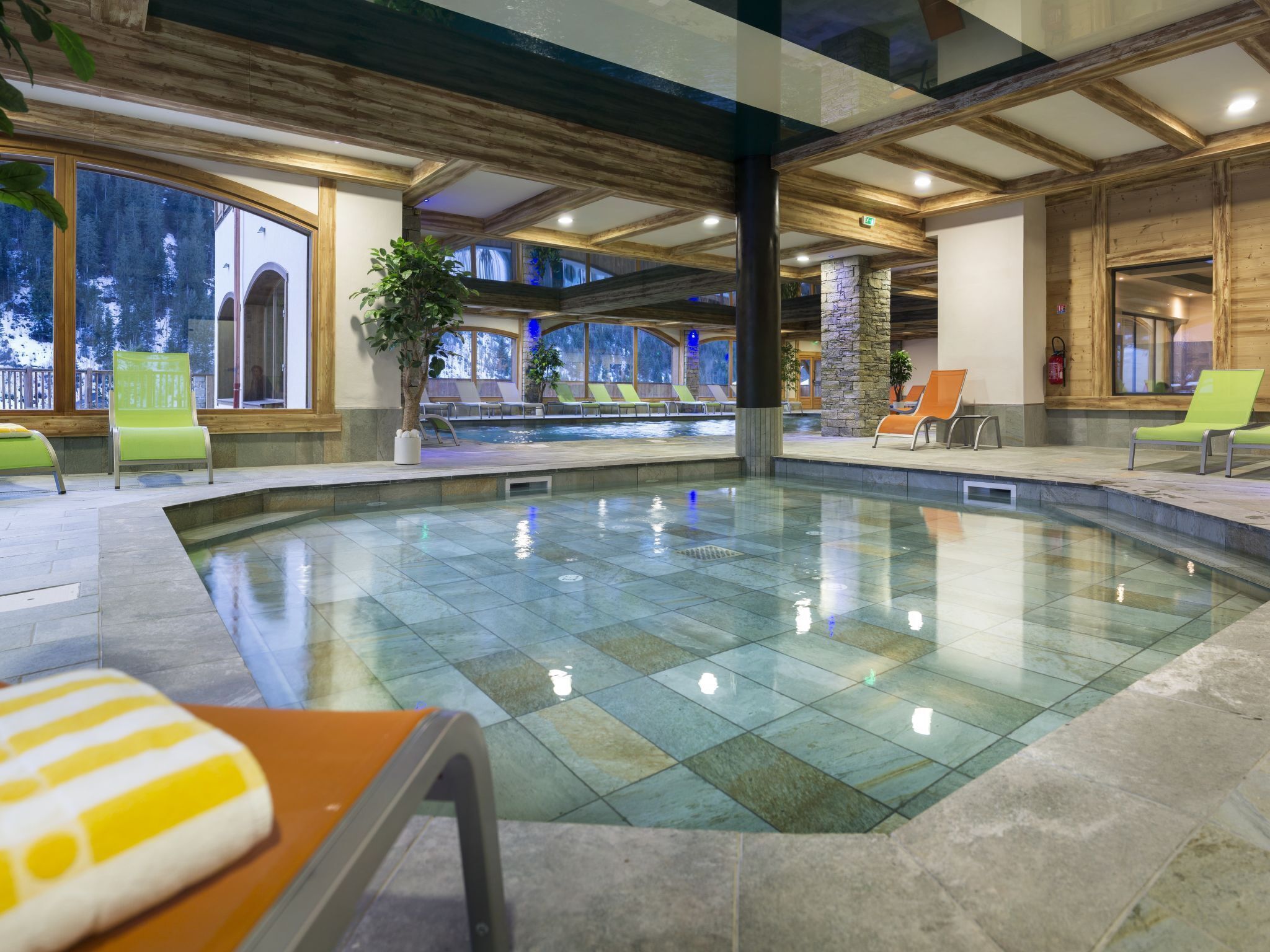 Indoor pool, a heated pool