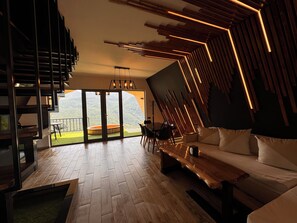 Family House, Balcony, Mountain View | Living area | TV, heated floors