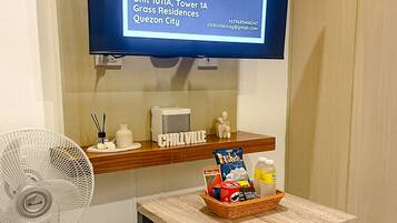 Classic Condo, Balcony, Pool View | Living area | 43-inch Smart TV with digital channels, Netflix, streaming services