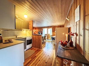 Fridge, oven, highchair, cookware/dishes/utensils - Vacation home Turken by Interhome (Kaupanger)