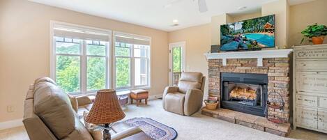 Smart TV, fireplace