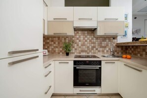 Fridge, oven, stovetop, dishwasher