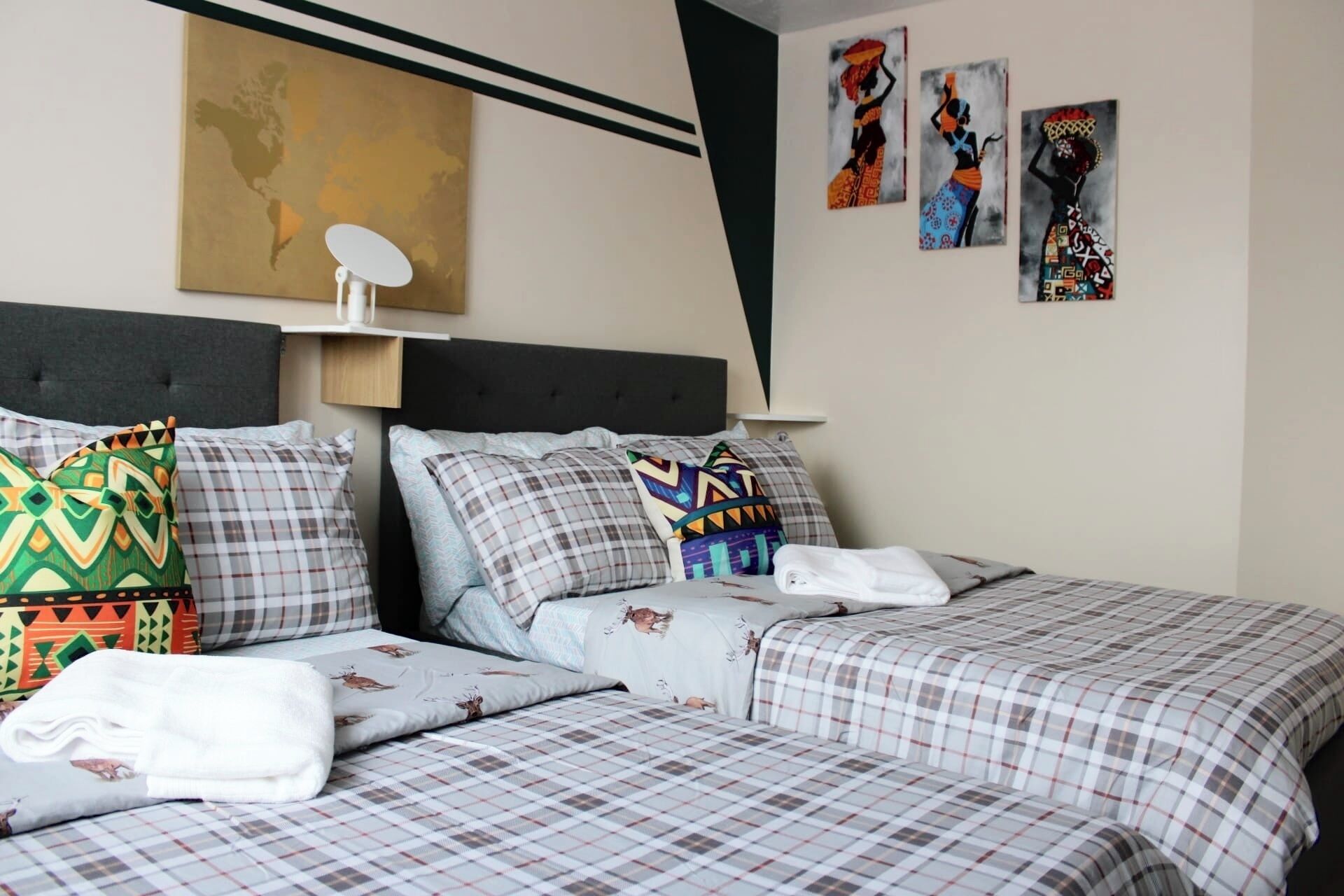 2 bedrooms, iron/ironing board, WiFi, bed sheets