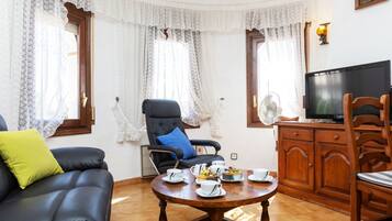 TV, fireplace, DVD player