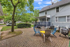 House, 3 Bedrooms | Terrace/patio - Unique Charmer: Outdoor Space & More Near Um 3 Bedroom Home by RedAwning (Ann Arbor)
