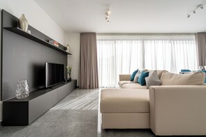 TV - Bright and Modern 2 Bedroom Penthouse (Is-Swieqi)