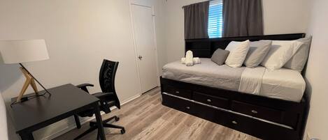 3 bedrooms, iron/ironing board, travel cot, WiFi