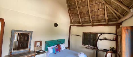 1 bedroom, desk, iron/ironing board, travel cot