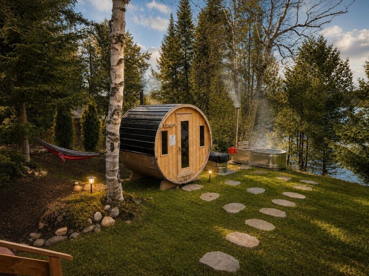 Bain à remous extérieur