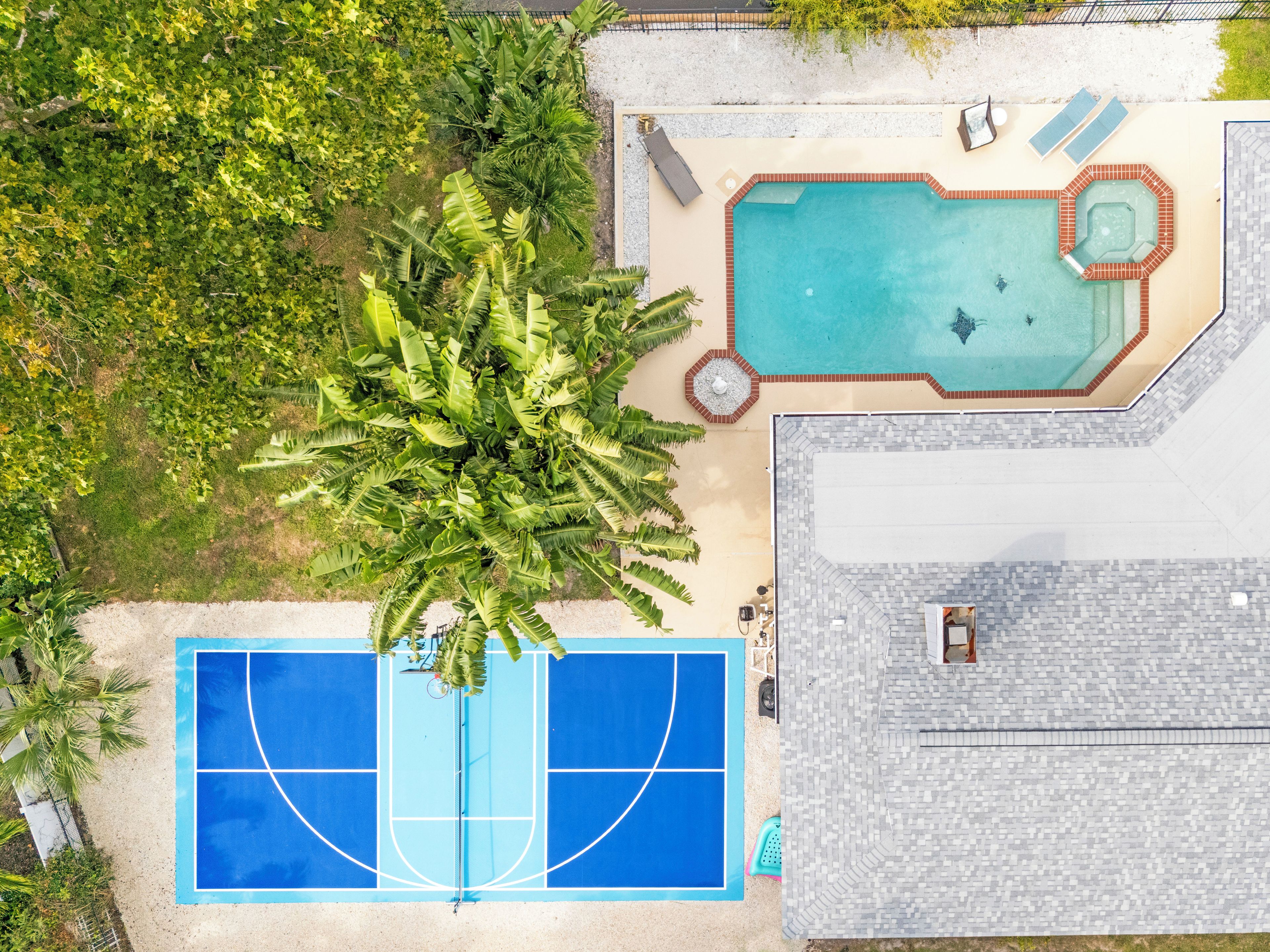 A heated pool