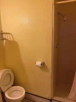 Shower, towels, soap, shampoo - Plaza Motel (Laurel)