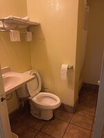 Basic Single Room | Bathroom | Shower, towels, soap, shampoo