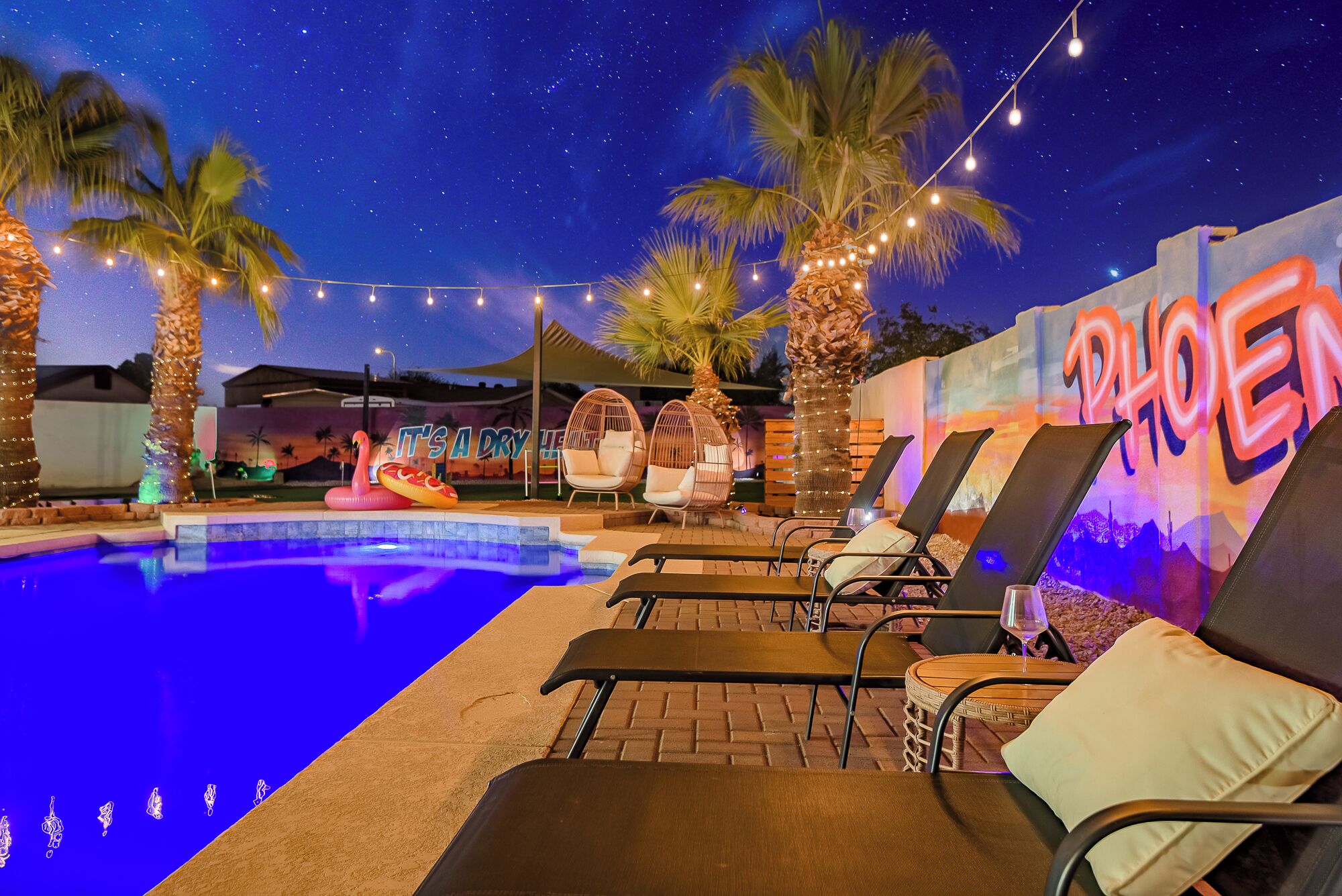 屋外プール、温水プール